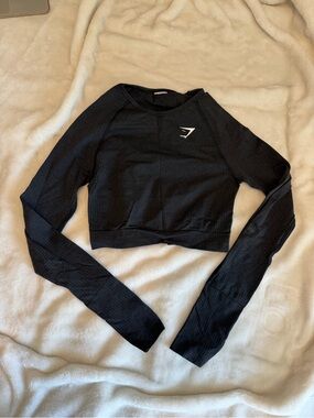 Gymshark Vital Seamless 2.0 Crop Top - black marl